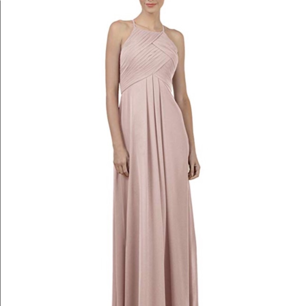 Dusty Rose Long Chiffon Dress